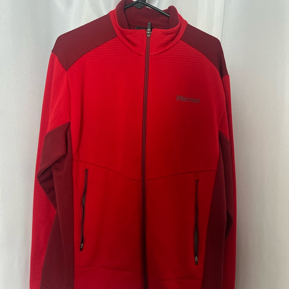 Marmot Red Performance Jacket With High Collar An… - image 1